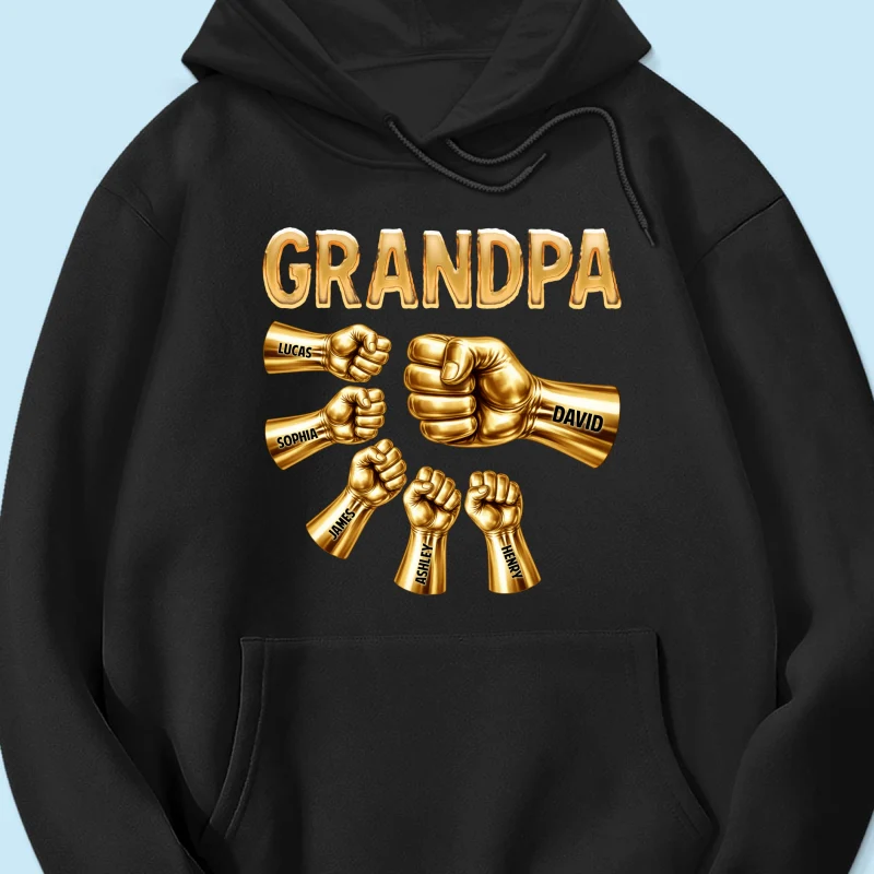 Grandpa Dad Strong Fist Bump - Personalized Shirt - Father's Day Gift For Grandpa - Image 17