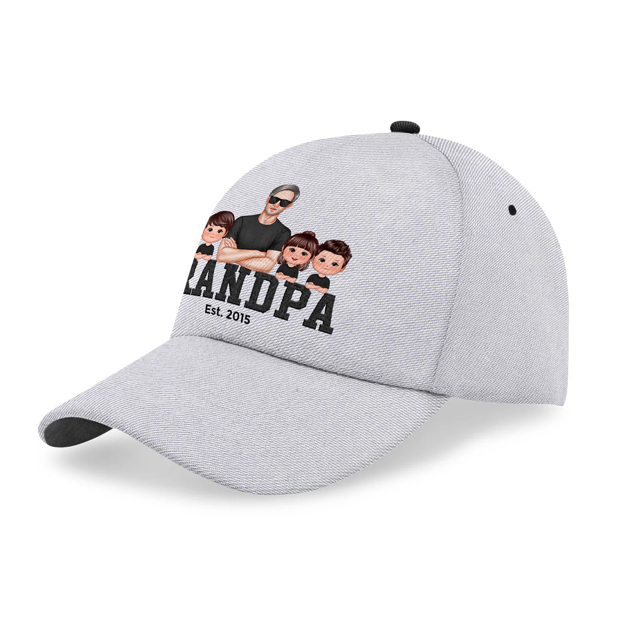Grandpa Est Date Personalized Classic Cap - Image 3