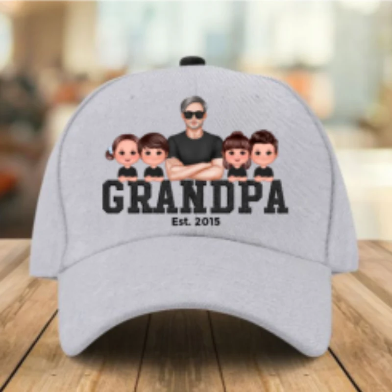 Grandpa Est Date Personalized Classic Cap - Image 8
