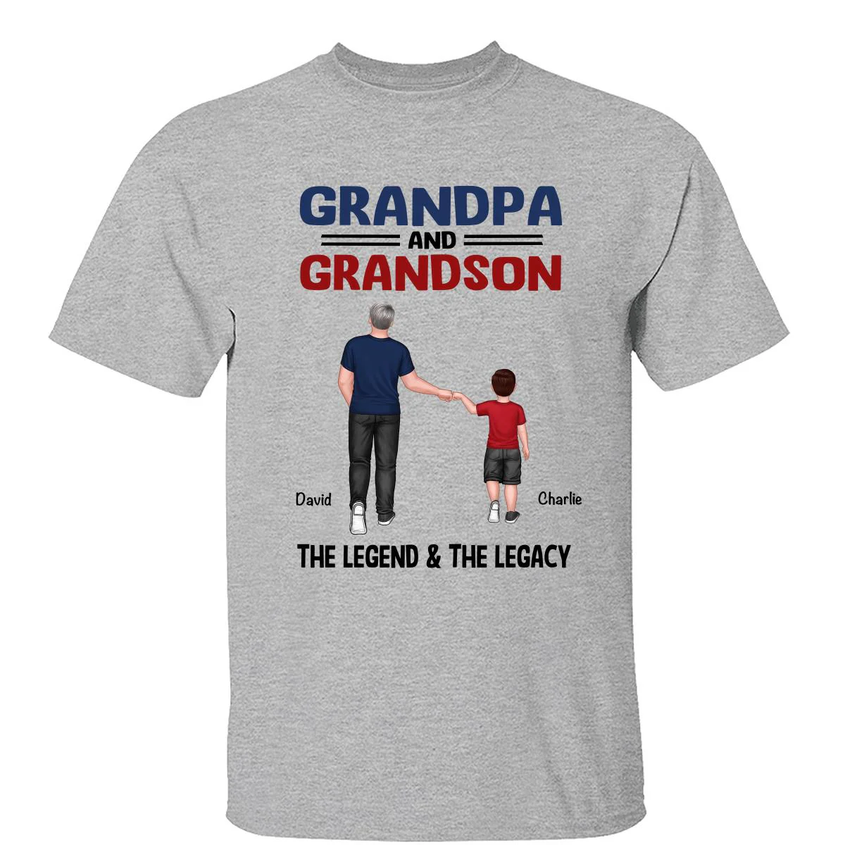 Grandpa Grandkids Legend Legacy Personalized Shirt