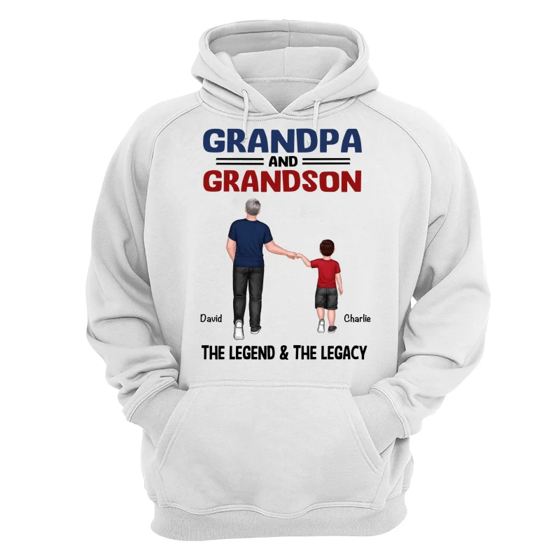 Grandpa Grandkids Legend Legacy Personalized Shirt - Image 13