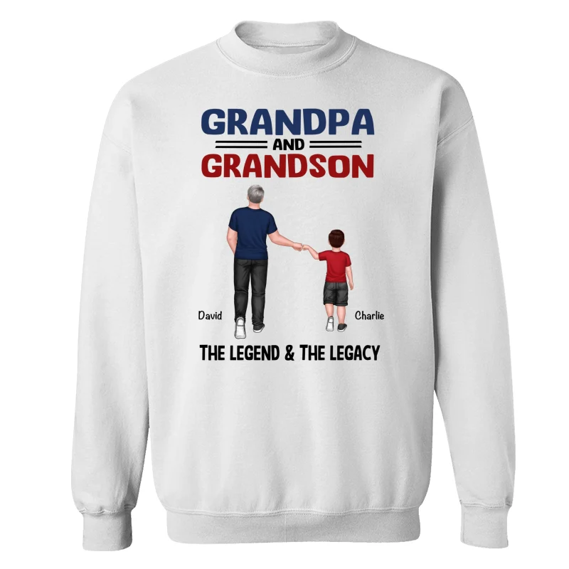 Grandpa Grandkids Legend Legacy Personalized Shirt - Image 17
