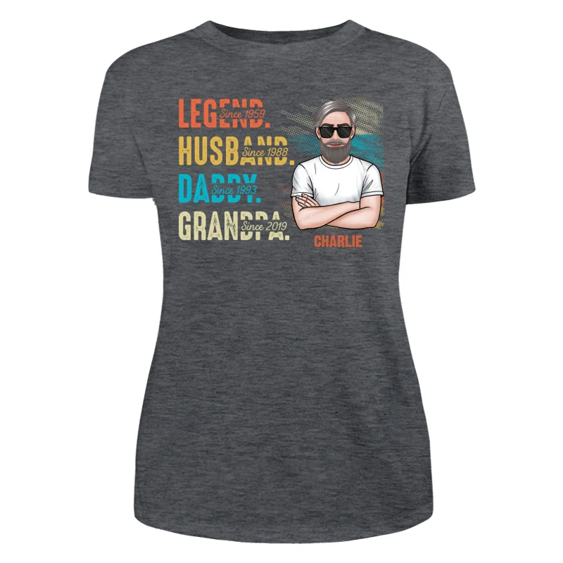 Grandpa Legend Crossed Arm Old Man Personalized Shirt - Image 10