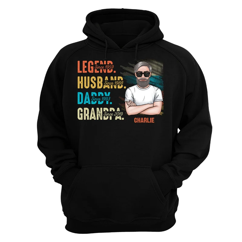 Grandpa Legend Crossed Arm Old Man Personalized Shirt - Image 11
