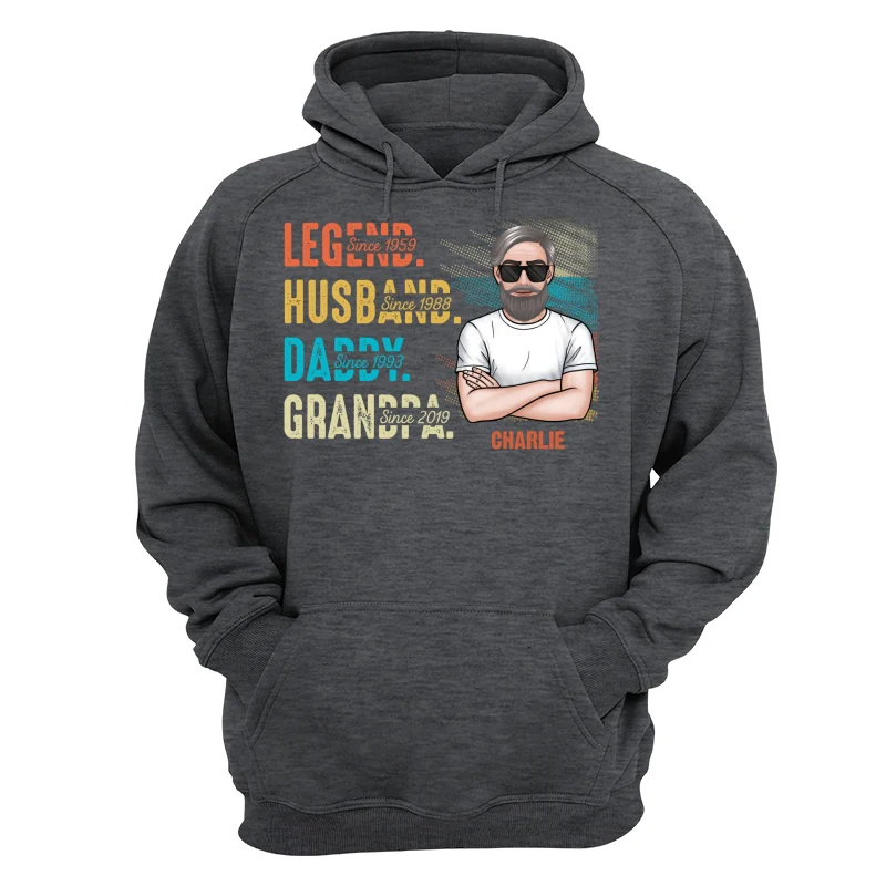 Grandpa Legend Crossed Arm Old Man Personalized Shirt - Image 13