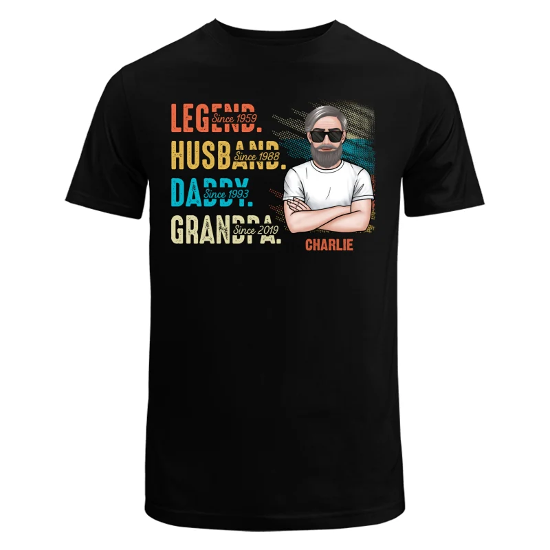 Grandpa Legend Crossed Arm Old Man Personalized Shirt - Image 5