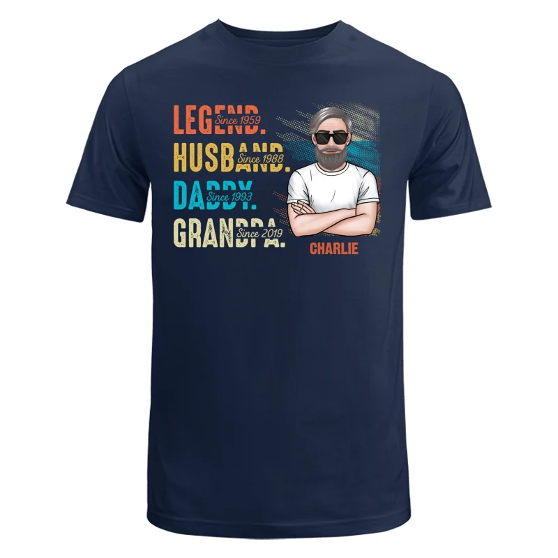 Grandpa Legend Crossed Arm Old Man Personalized Shirt - Image 6
