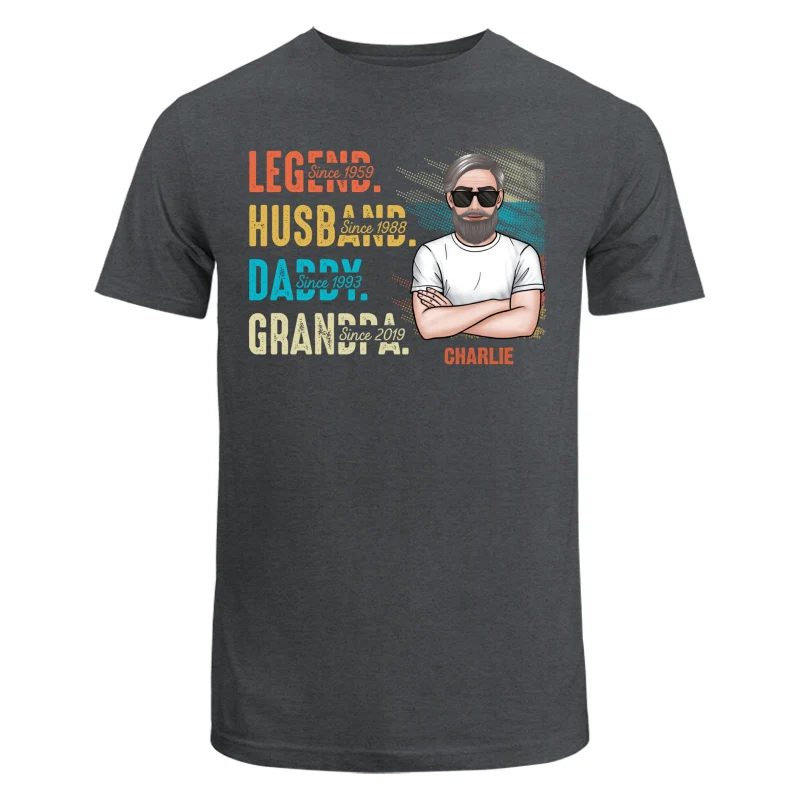 Grandpa Legend Crossed Arm Old Man Personalized Shirt - Image 7
