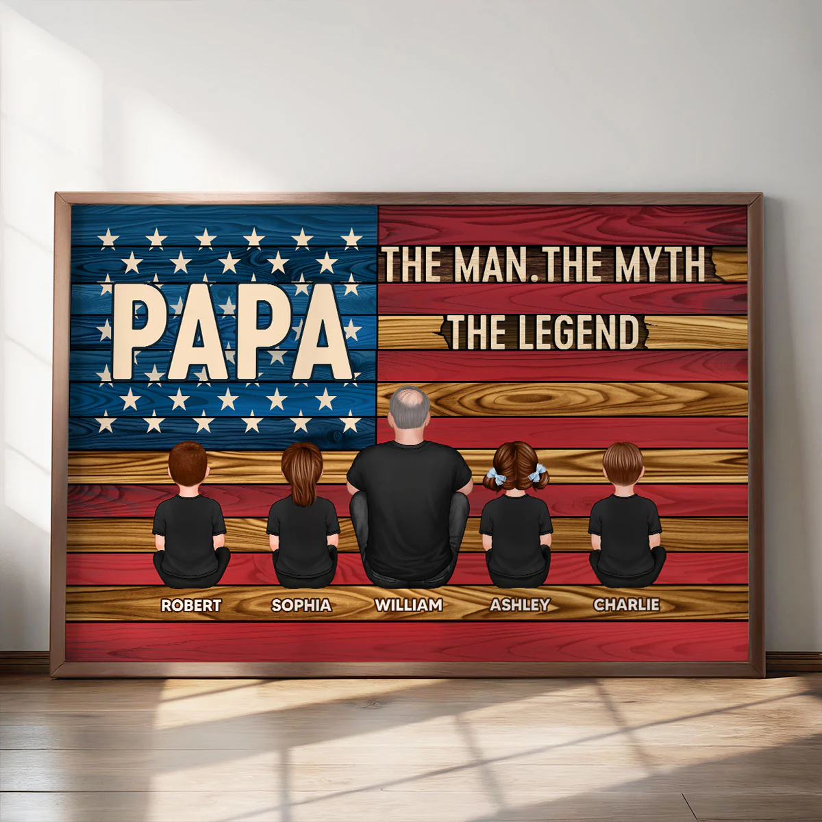 Grandpa The Man The Myth The Legend Personalized Poster, Gift For Grandpa - Image 2