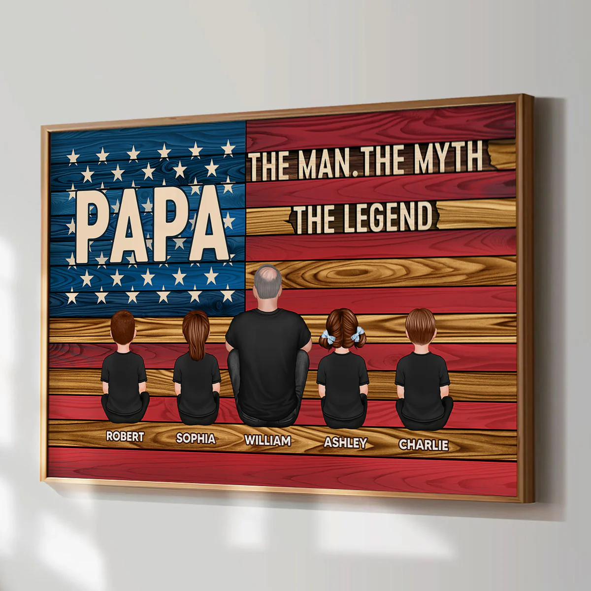 Grandpa The Man The Myth The Legend Personalized Poster, Gift For Grandpa - Image 3