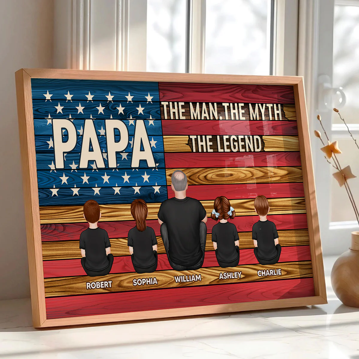 Grandpa The Man The Myth The Legend Personalized Poster, Gift For Grandpa - Image 4