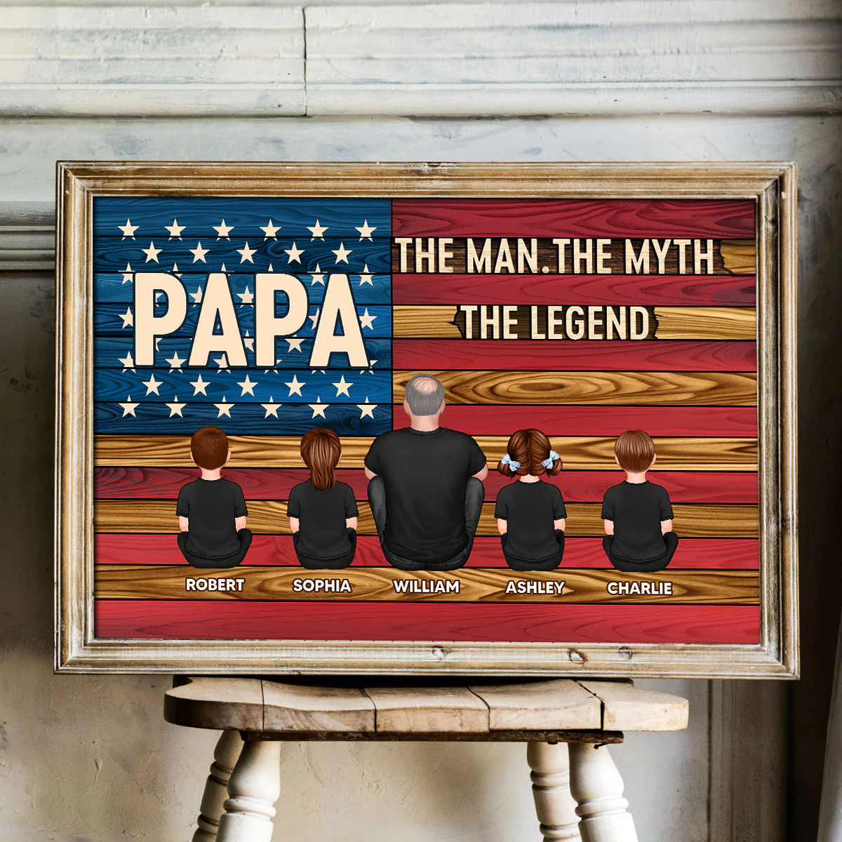 Grandpa The Man The Myth The Legend Personalized Poster, Gift For Grandpa - Image 6
