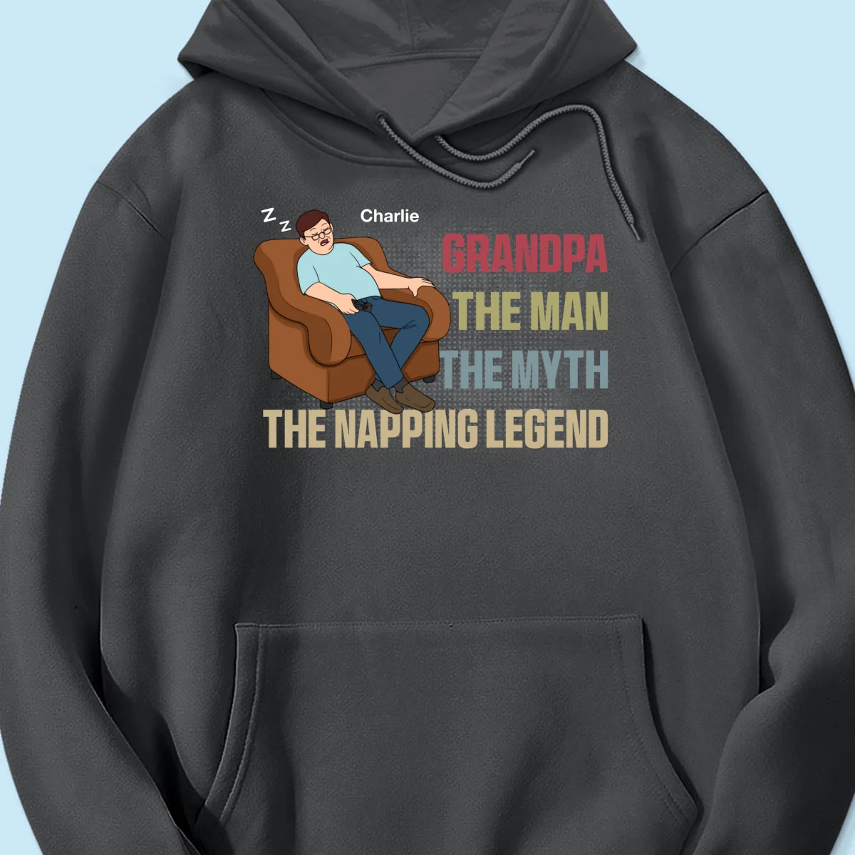 Grandpa The Man The Myth The Napping Legend Funny Father‘s Day Gift Personalized Shirt - Image 16