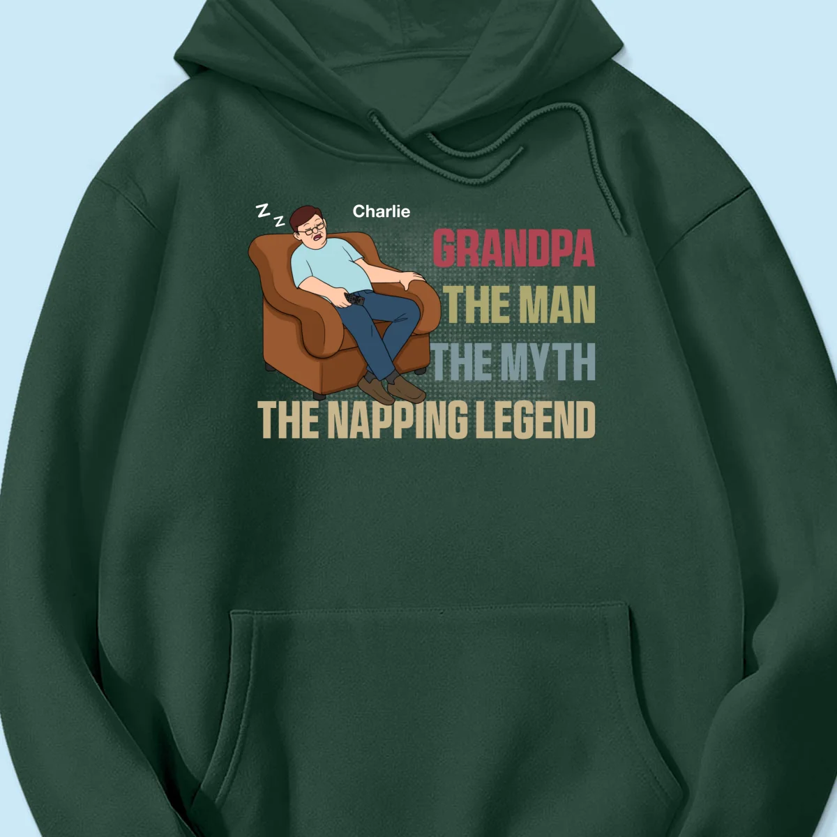 Grandpa The Man The Myth The Napping Legend Funny Father‘s Day Gift Personalized Shirt - Image 17