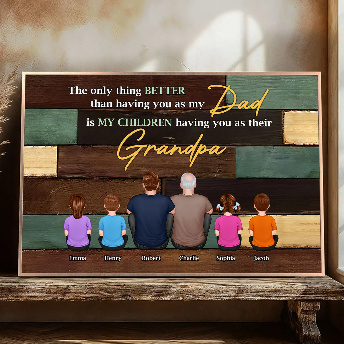 Grandpa The Only Thing Better Than Having You As Dad Personalized Poster, Father's Day gift for Dad from Daughter, from Son - Image 2