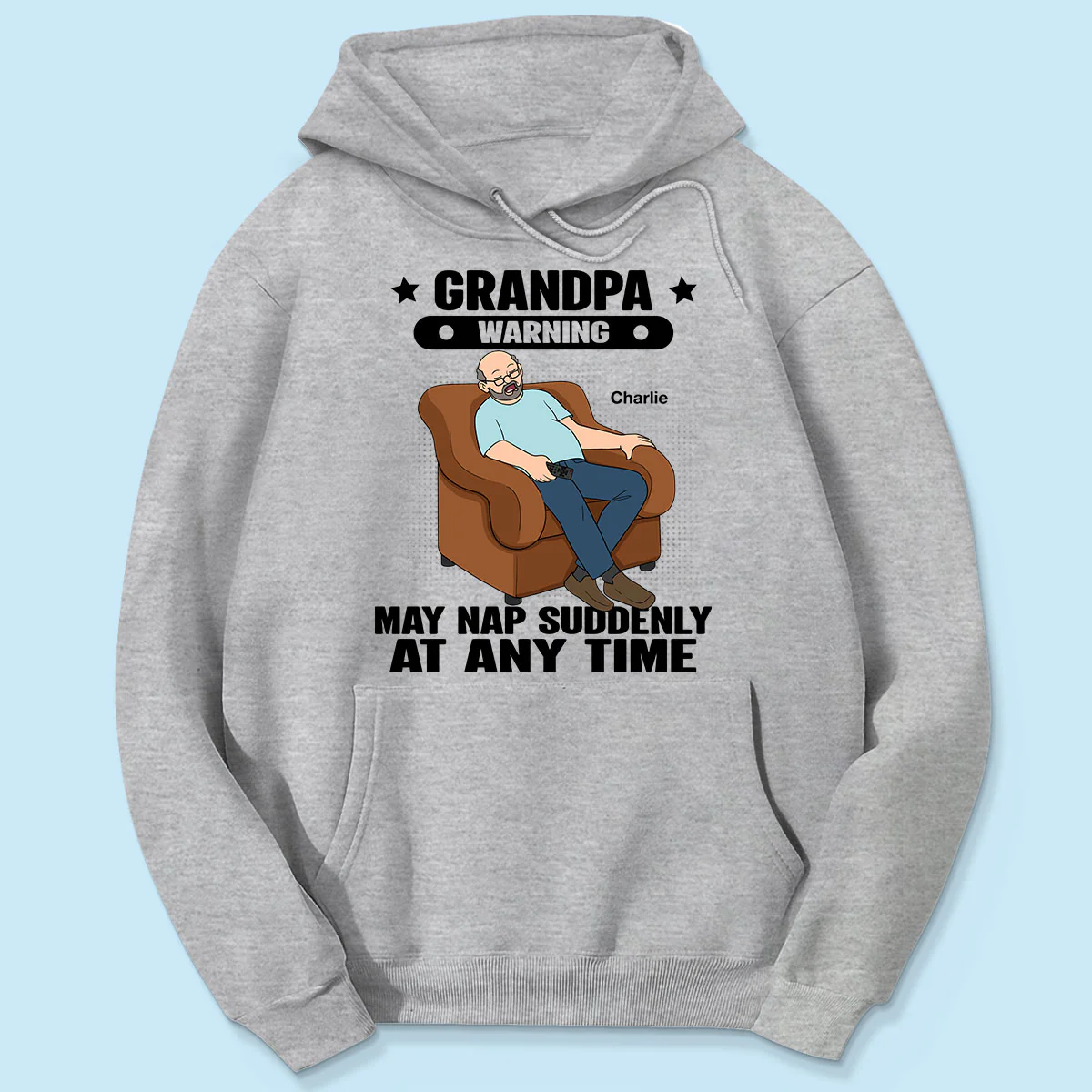 Grandpa Warning May Nap Suddenly At Any Time - Personalized Shirt - Gift For Husband Dad Grandpa - Image 5