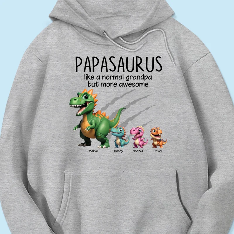 Grandpasaurus And Kids 3D Effect Dinosaurs Personalized Shirt, Father's Day Gift For Grandpa - Image 16