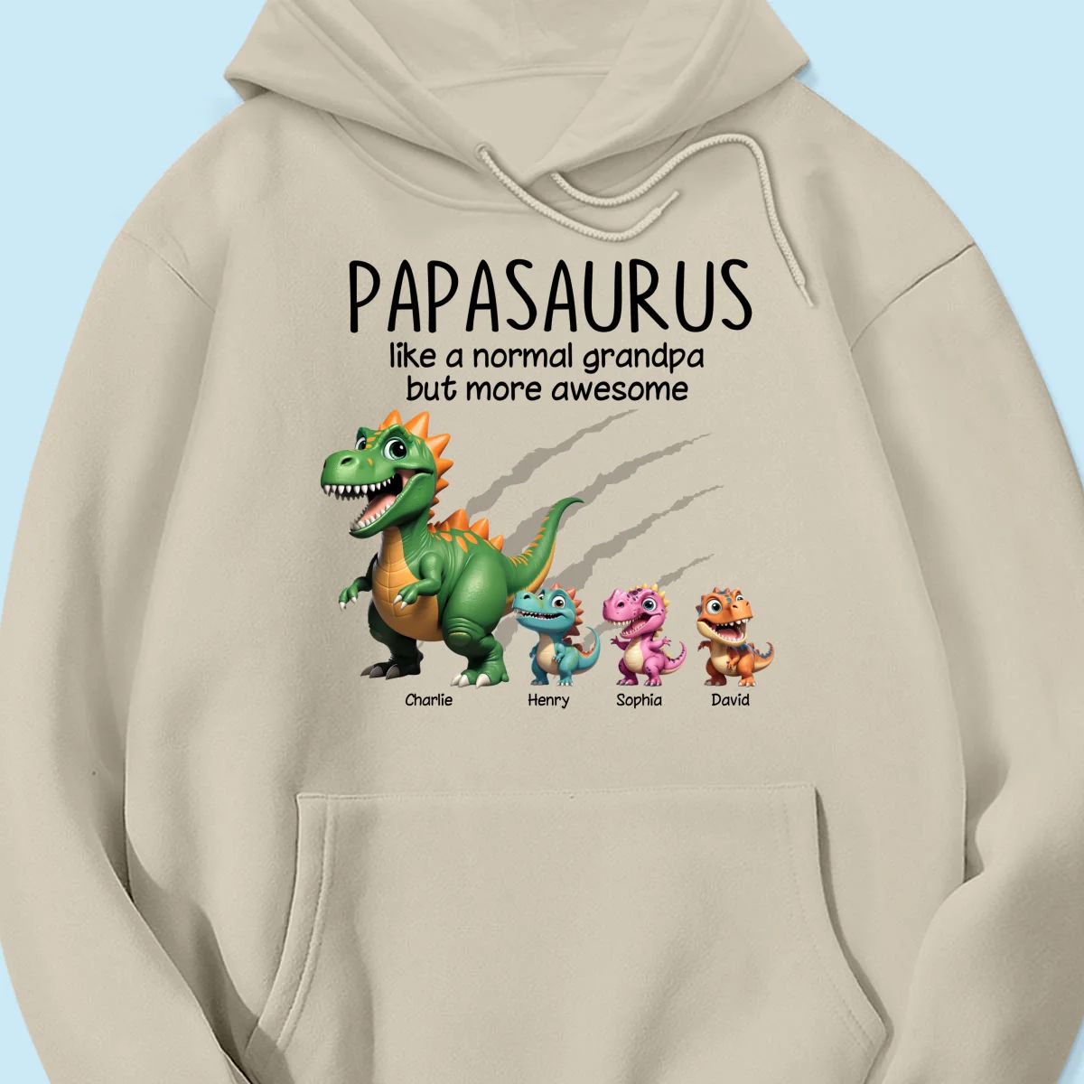 Grandpasaurus And Kids 3D Effect Dinosaurs Personalized Shirt, Father's Day Gift For Grandpa - Image 17