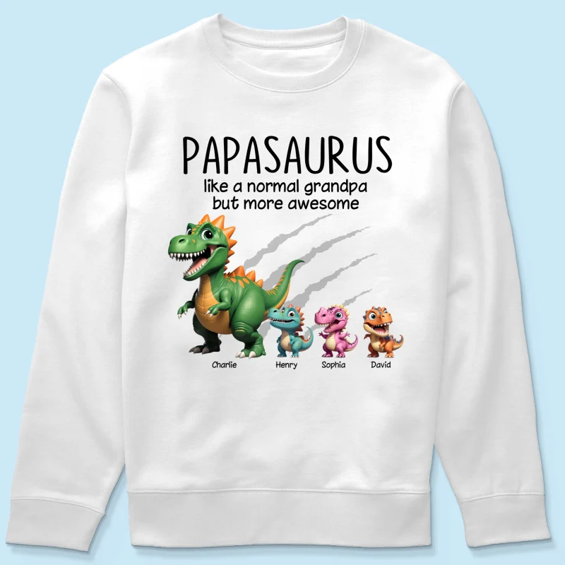 Grandpasaurus And Kids 3D Effect Dinosaurs Personalized Shirt, Father's Day Gift For Grandpa - Image 19
