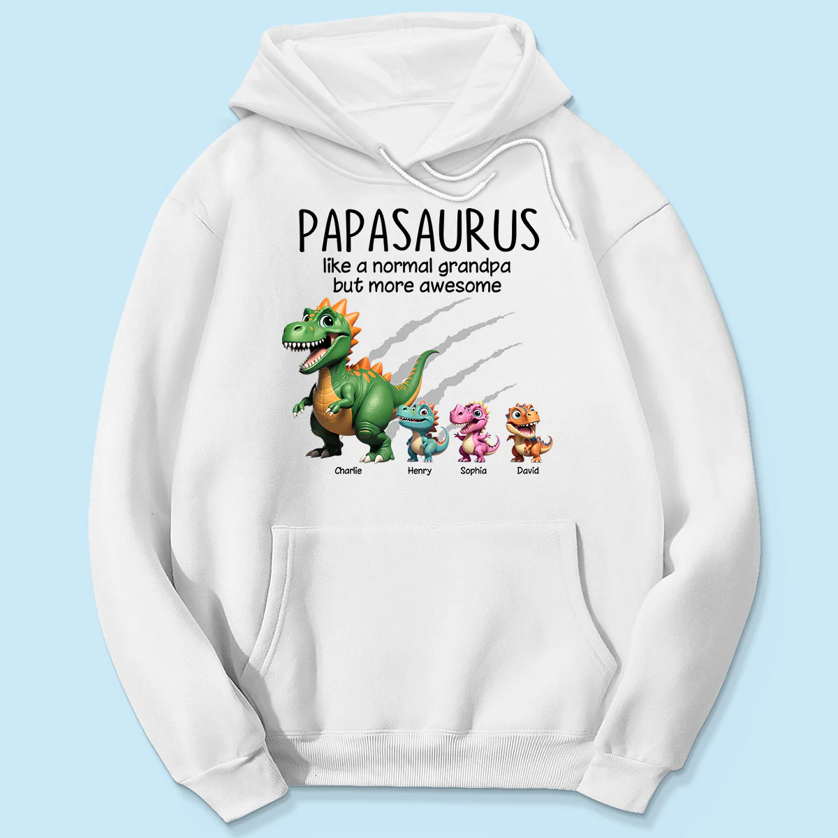 Grandpasaurus And Kids 3D Effect Dinosaurs Personalized Shirt, Father's Day Gift For Grandpa - Image 5