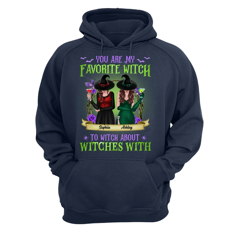 Green And Purple Halloween Front View Besties Gift For Best Friends Personalized Shirt - Image 12