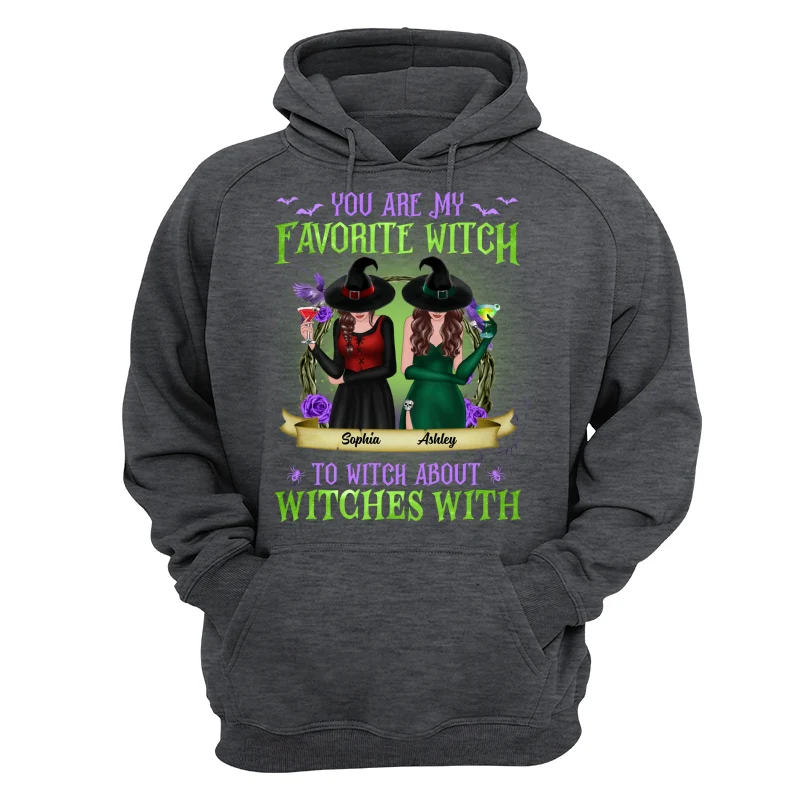 Green And Purple Halloween Front View Besties Gift For Best Friends Personalized Shirt - Image 13