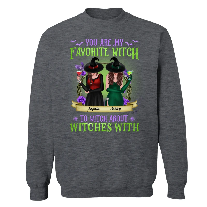 Green And Purple Halloween Front View Besties Gift For Best Friends Personalized Shirt - Image 16