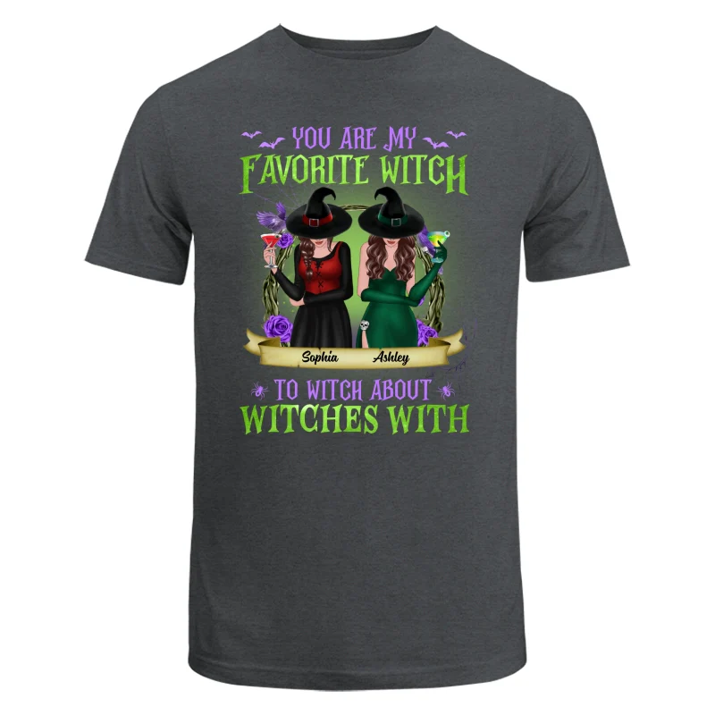 Green And Purple Halloween Front View Besties Gift For Best Friends Personalized Shirt - Image 7