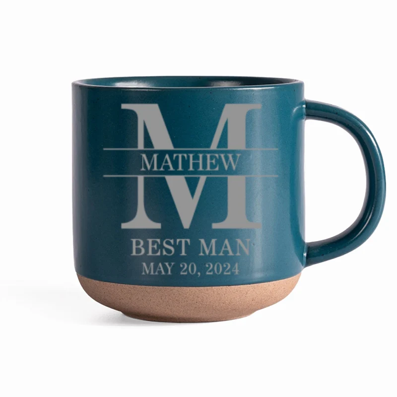 Groom Man Engraved Old Fashion Personalized Pottery Mug, Best Man Gift - Image 10
