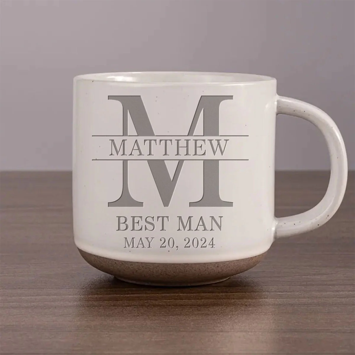 Groom Man Engraved Old Fashion Personalized Pottery Mug, Best Man Gift - Image 4