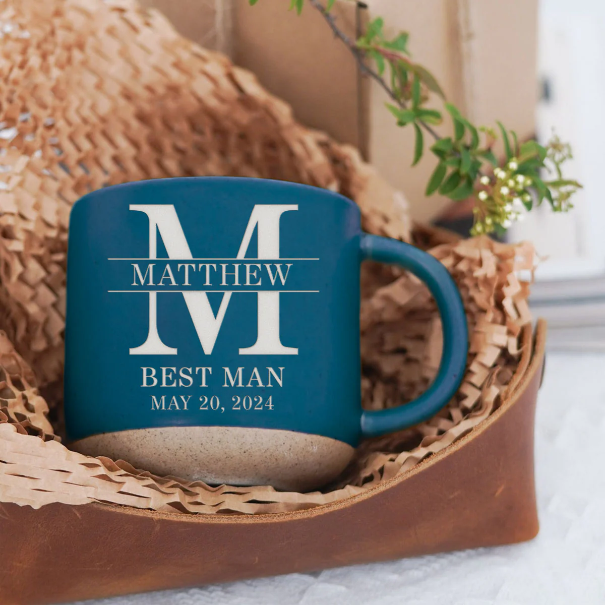 Groom Man Engraved Old Fashion Personalized Pottery Mug, Best Man Gift - Image 7
