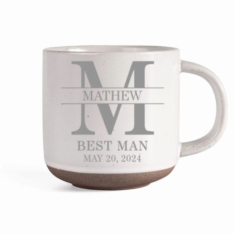 Groom Man Engraved Old Fashion Personalized Pottery Mug, Best Man Gift - Image 9