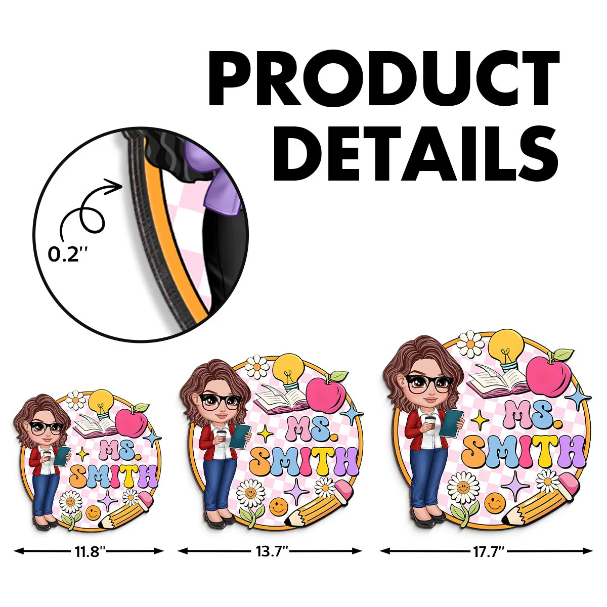 Groovy Welcome To Teacher Classroom Personalized Door Sign, Back To School gift, Classroom Decor - Image 7
