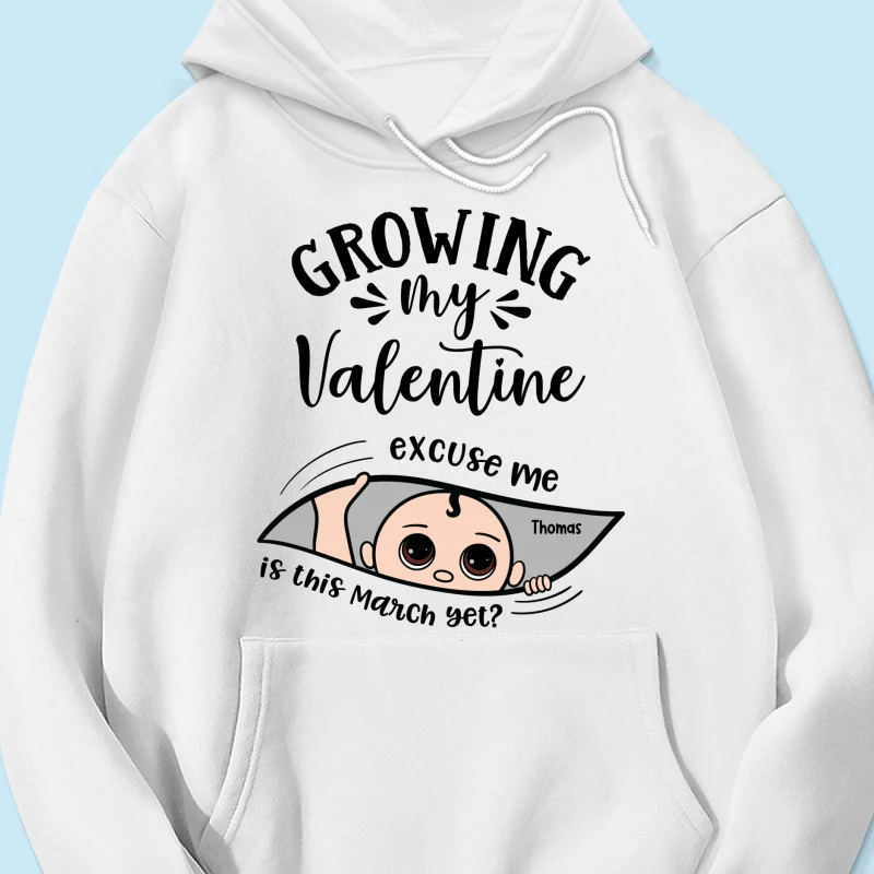 Growing My Cute Baby Excuse Me Is It Yet Personalized Shirt, Gift For Expecting Mom, Pregnancy Announcement, Baby Reveal - Image 17