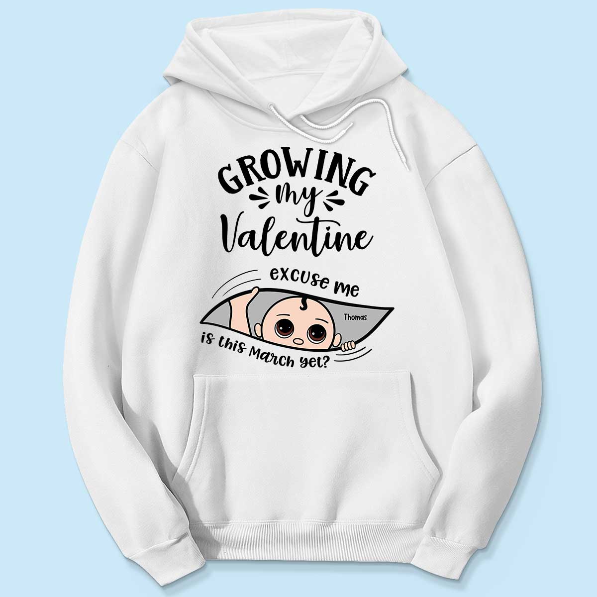 Growing My Cute Baby Excuse Me Is It Yet Personalized Shirt, Gift For Expecting Mom, Pregnancy Announcement, Baby Reveal - Image 7