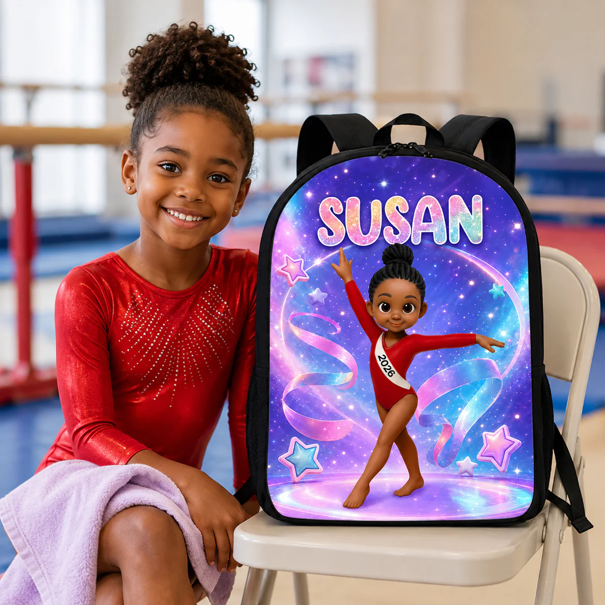 Gymnastic Trendy Design Backpack for Girls - Personalized Backpack - Back to School Gift for Daughter, Granddaughter - Image 2