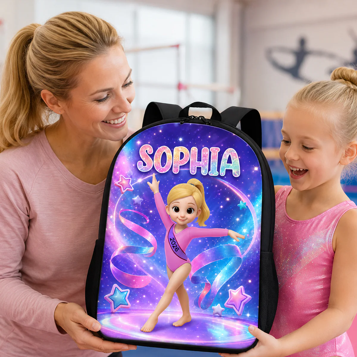 Gymnastic Trendy Design Backpack for Girls - Personalized Backpack - Back to School Gift for Daughter, Granddaughter - Image 3