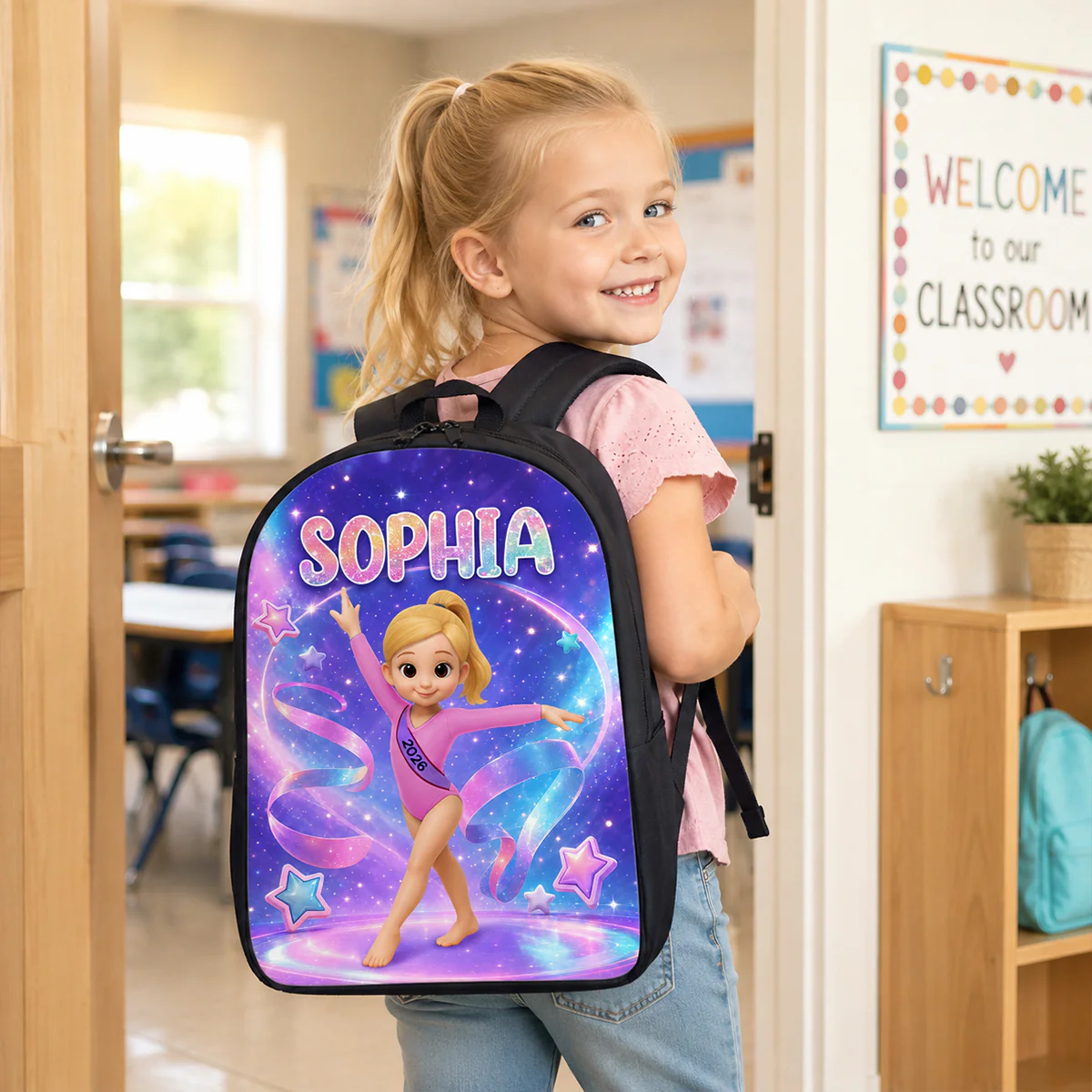 Gymnastic Trendy Design Backpack for Girls - Personalized Backpack - Back to School Gift for Daughter, Granddaughter - Image 5