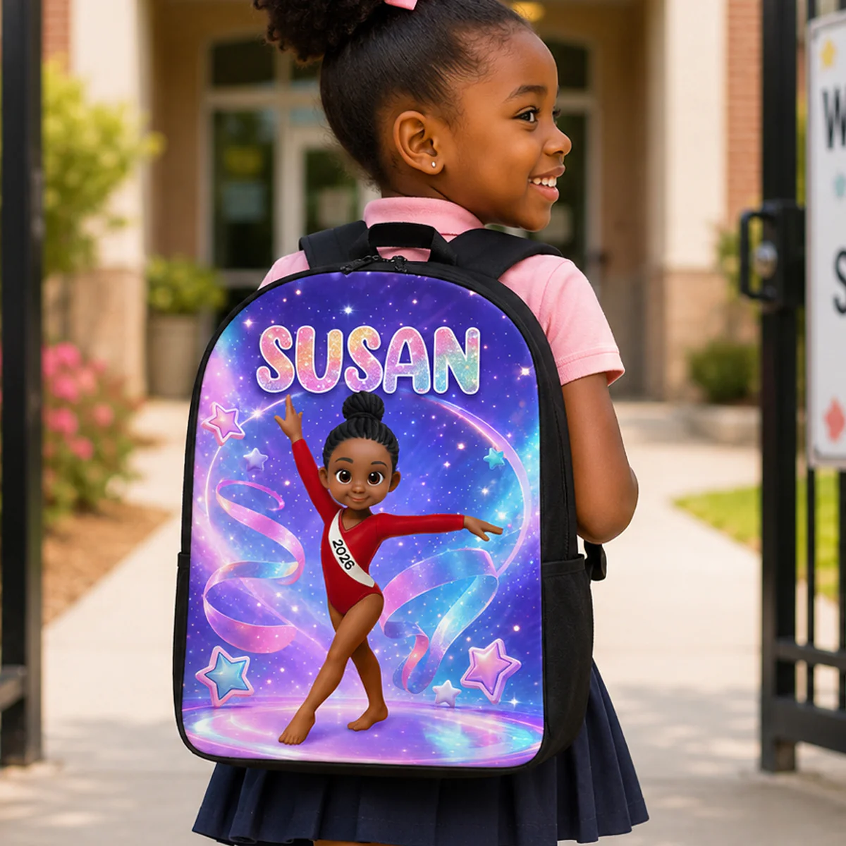 Gymnastic Trendy Design Backpack for Girls - Personalized Backpack - Back to School Gift for Daughter, Granddaughter - Image 6