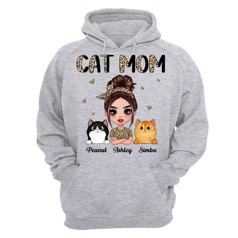 Half Leopard Cat Mom Doll Woman Gift For Cats Lovers Personalized Shirt - Image 14