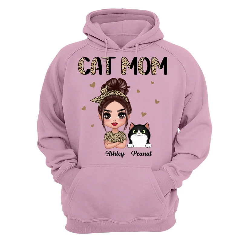 Half Leopard Cat Mom Doll Woman Gift For Cats Lovers Personalized Shirt - Image 15