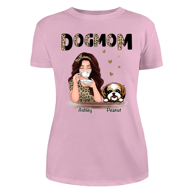 Half Leopard Pattern Dog Mom Gift For Dog Lovers Personalized Shirt - Image 11