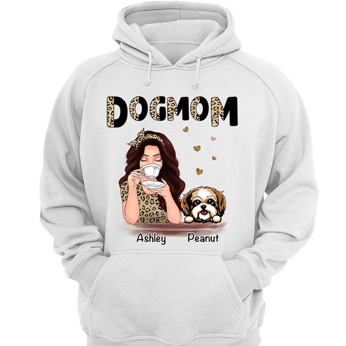 Half Leopard Pattern Dog Mom Gift For Dog Lovers Personalized Shirt - Image 3