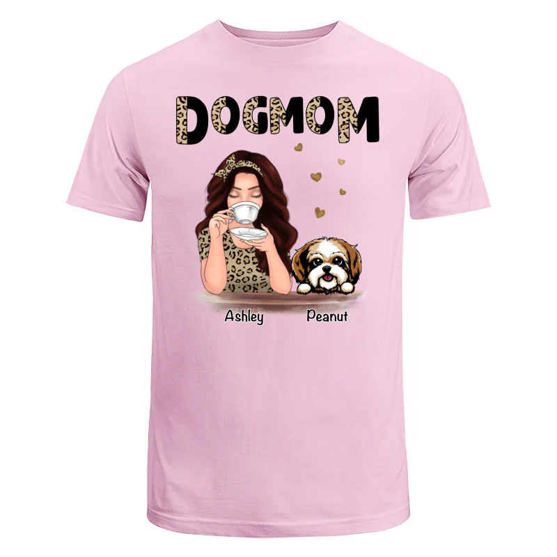 Half Leopard Pattern Dog Mom Gift For Dog Lovers Personalized Shirt - Image 7