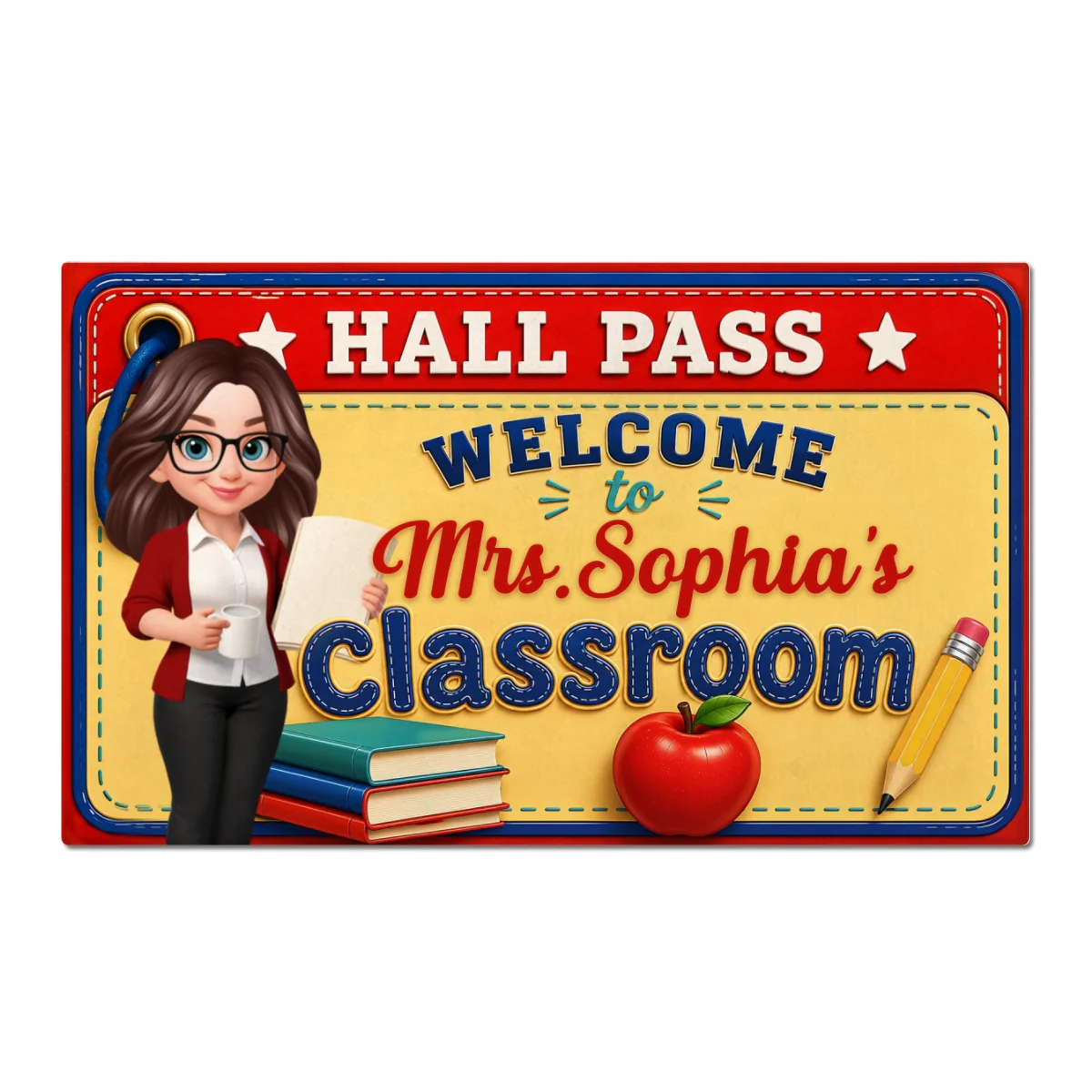 Hall Pass Welcome To Class - Personalized Doormat - Back To School Gift For Teachers, Classroom Decors - Image 7