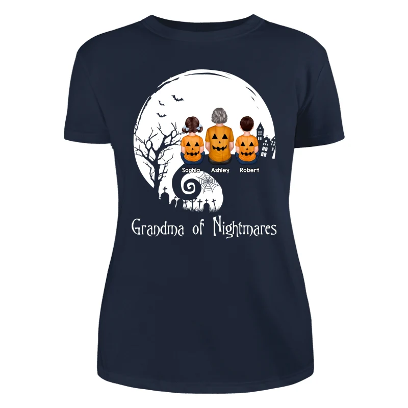 Halloween Back View Family Sitting On Cliff Personalized Shirt - Image 10
