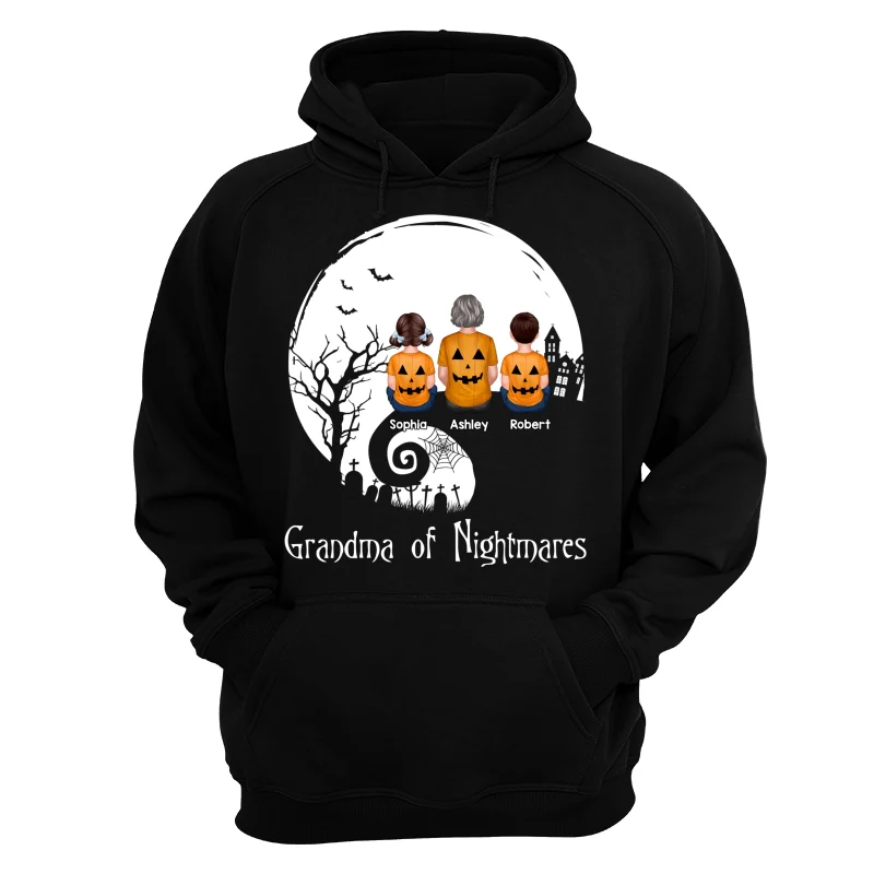 Halloween Back View Family Sitting On Cliff Personalized Shirt - Image 13
