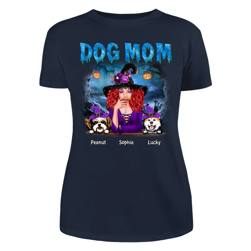 Halloween Blue Forest Night Dog Mom Personalized Shirt - Image 9