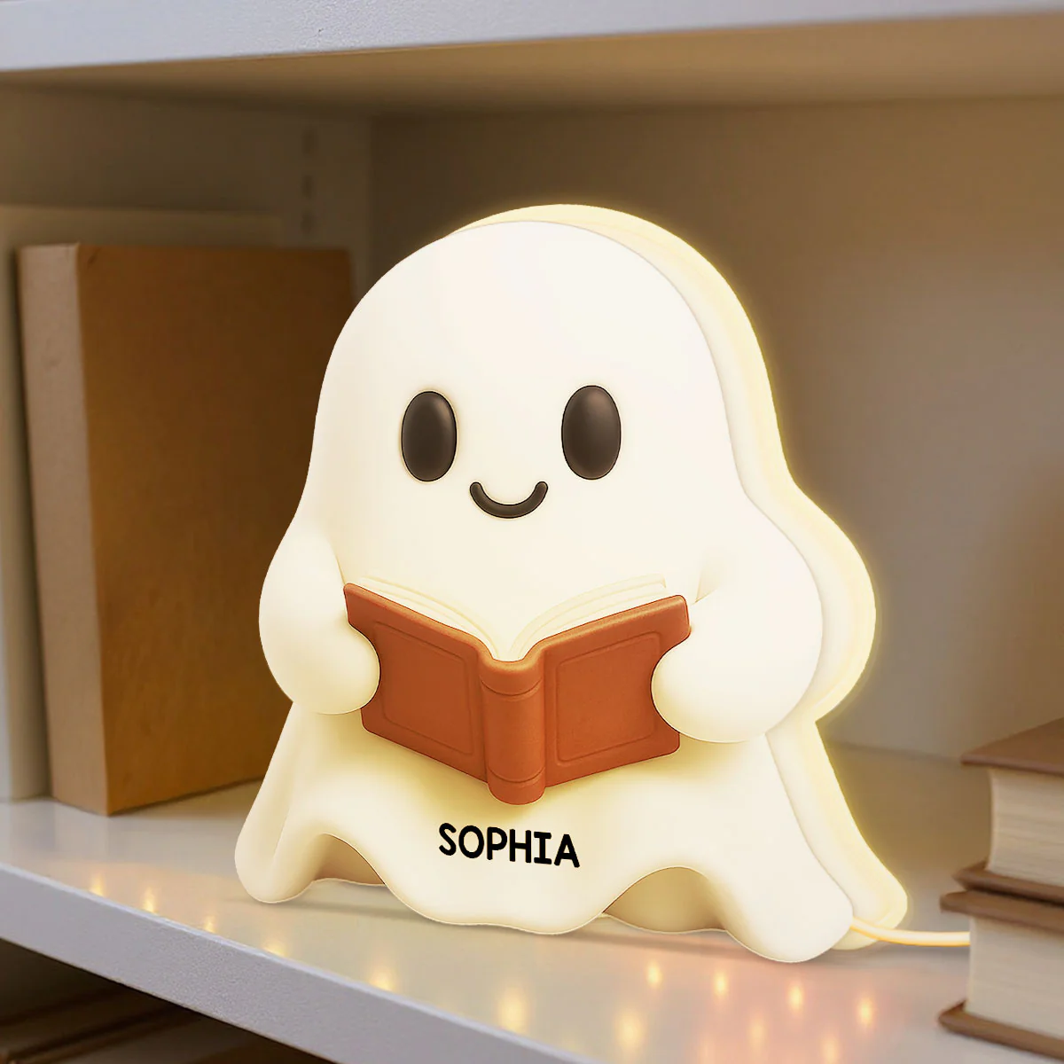 Halloween Boo Ghost Reading Book - Personalized Light Box - Gift For Book Lovers - Image 4