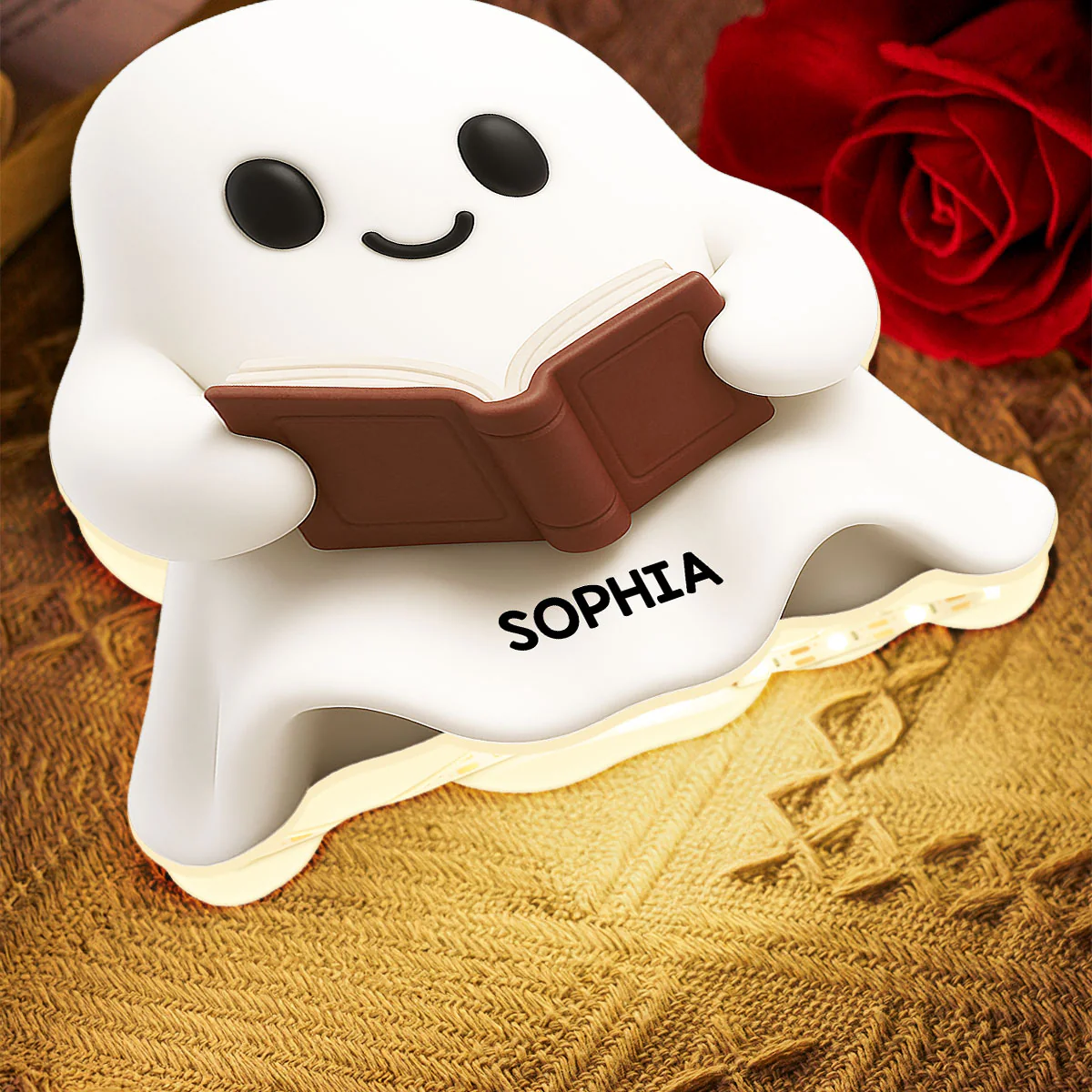 Halloween Boo Ghost Reading Book - Personalized Light Box - Gift For Book Lovers - Image 7